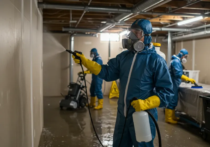 Basement Sanitization and Antimicrobial Treatment process in Jackson, NC